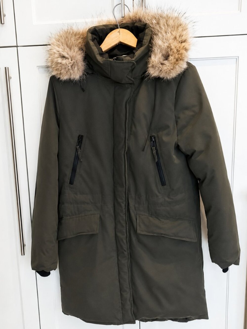 Soia & Kyo down parka with puffer vest & detachable fur